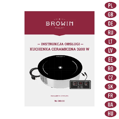 Ceramic cooktop 3200W - 9 ['high output cooker', ' round hob', ' energy efficient cooker', ' cooker with timer', ' electric cooker']