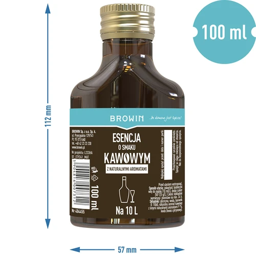 Coffee flavoured essence with natural aroma for 10 L - 100 ml - 6 ['alcoholic beverage dressing', ' alcohol flavouring', ' vodka flavouring', ' home spirits', ' coffee flavouring', ' coffee', ' coffee essence', ' coffee dressing', ' Kaffelikor dressing', ' coffee essence', ' moonshine essences', ' natural aroma', ' natural flavours']