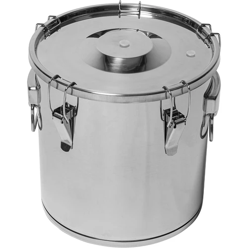 Container for fermenting and distilling - stainless steel, 18 L, 5 catches  - 1 