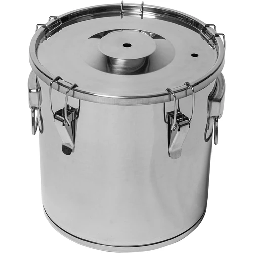 Container for fermenting and distilling - stainless steel, 18 L, 5 catches - 5 