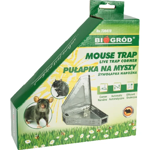 Corner humane mouse trap - 5 ['rodent trap', ' rodent humane trap', ' humane method of rodent control', ' eco-friendly rodent trap', ' bloodless method of rodent control', ' safe rodent trap', ' mouse and rat trap', ' poison-free pest control', ' trap for harmful rodents', ' rodent trap for home and backyard use', ' corner mouse trap', ' metal mouse trap', ' metal humane trap']