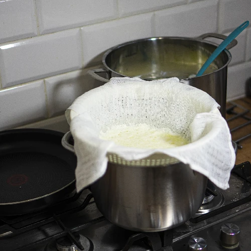 Cotton cheesecloth, 40x40 cm, 2 pcs. - 5 ['cheesemaking cloth', ' cheesemaking equipment', ' homemade cheese', ' for wine filtering', ' for liqueurs', ' for juice', ' for butter', ' for yoghurt', ' cotton cloth for cheesemaking', ' filtering cloth']