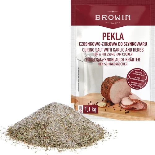 Curing salt with garlic and herbs for pressure ham cooker, 100 g - 3 ['Pekla', ' curing', ' curing salt for ham', ' curing salt for pressure ham cooker', ' curing salt for meat', ' curing salt', ' meat curing brine', ' meat curing brine recipe', ' dry curing', ' salt for curing.']