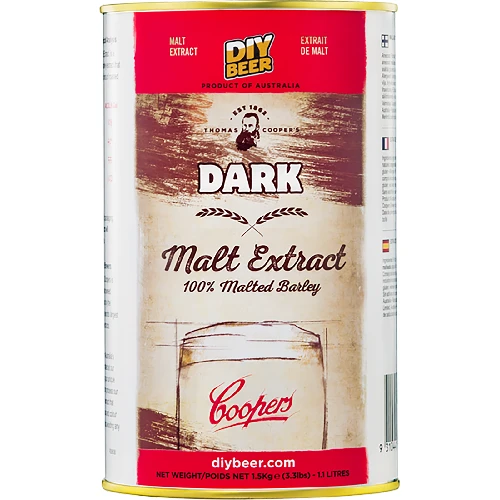 Dark Malt Extract 1,5kg  - 1 ['malt extract', ' powdered malt extract', ' barley malt extract', ' malt extract how to make', ' 14kg malt extract', ' malt extract beer', ' dry malt extract', ' non-hop malt extract', ' coopers']