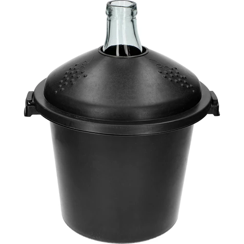 Demijohn for wine in plastic basket 10 L - 3 ['a demijohn', ' a dymion', ' a wine demijohn in a plastic basket', ' a demijohn for fermentation', ' demijohn 10 L']