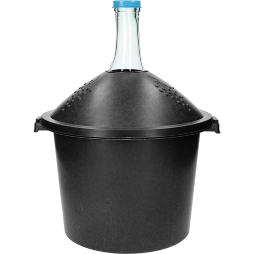 Demijohn for wine in plastic basket 15 L  - 1 ['a demijohn', ' a dymion', ' a wine demijohn in a plastic basket', ' a demijohn for fermentation', ' demijohn 15 L']