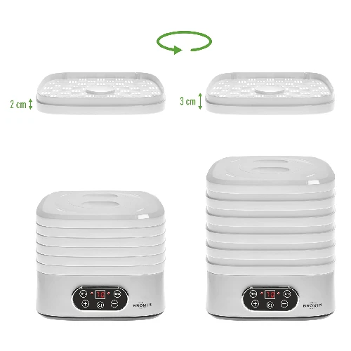 Device for drying mushrooms, fruit, vegetables, and herbs, 240W - 12 ['food dryer', ' mushroom drier', ' dried fruit', ' dried vegetables', ' food storage', ' food drying', ' food driers', ' adjustable temperature', ' dehydrator']