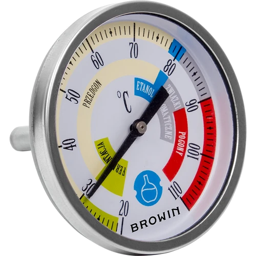 Distilling thermometer (+20°C to +110°C) 5,5cm  - 1 ['temperature', ' temperature control', ' thermometer for distiller', ' distiller thermometer', ' disc thermometer', ' precise thermometer ']