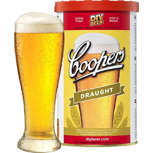 Draught Coopers beer concentrate 1,7kg for 23l of beer  - 1 ['light', ' mild', ' brewkit', ' beer']