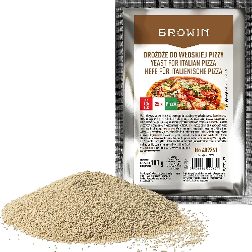 Dried yeast for Italian pizza - 100 g - 2 ['dried yeast', " baker's yeast", ' Italian pizza', ' pizza topping', ' Browin yeast', ' for foccacia', ' for baking']