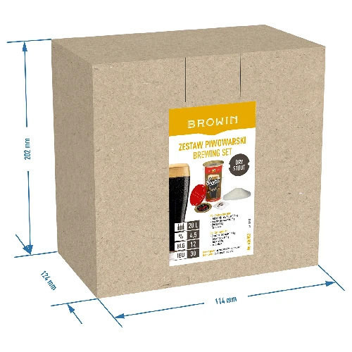 Dry stout beer kit, 20 L - 5 ['stout beer', ' dark beer', ' home brewed beer', ' how to make beer', ' brew kit', ' brewkit beer', ' coopers beer']