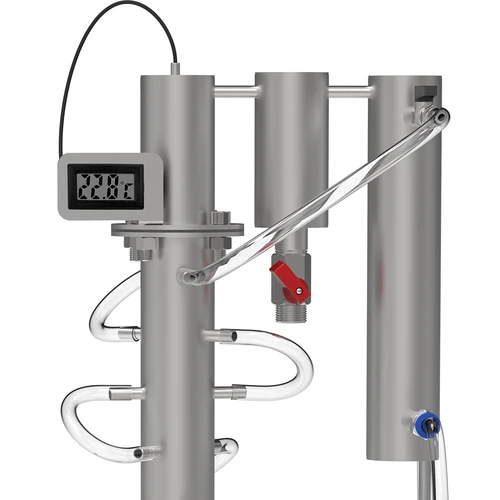 Electronic thermometer in a frame - for distillation (-50°C to +110°C) - 5 ['thermometer with probe', ' electronic thermometer', ' thermometer for Abratek', ' thermometer for Aabratek', ' Aabratek thermometer', ' thermometer for fractioning', ' thermometer for distillation', ' thermometer in a frame', ' thermometer for a still']