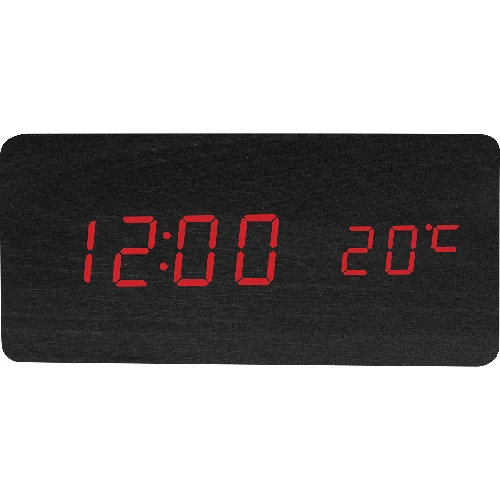 Electronic thermometer with an alarm clock - 2 ['electronic thermometer', ' thermometer with alarm clock', ' LED alarm clock with thermometer', ' alarm clock with thermometer for bedroom', ' indoor thermometer', ' stylish thermometer']