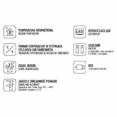 Electronic thermometer with an alarm clock - 3 ['electronic thermometer', ' thermometer with alarm clock', ' LED alarm clock with thermometer', ' alarm clock with thermometer for bedroom', ' indoor thermometer', ' stylish thermometer']