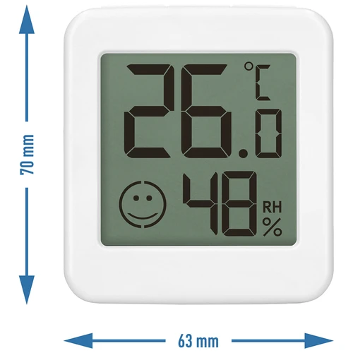 Electronic thermometer with comfort indicator, white - 10 ['electronic thermometer', ' thermometer', ' measurement of room humidity', ' comfort meter', ' thermometer with comfort indicator', ' multifunctional thermometer', ' indoor thermometer', ' indoor thermometer for indoors', ' wireless thermometer', '']