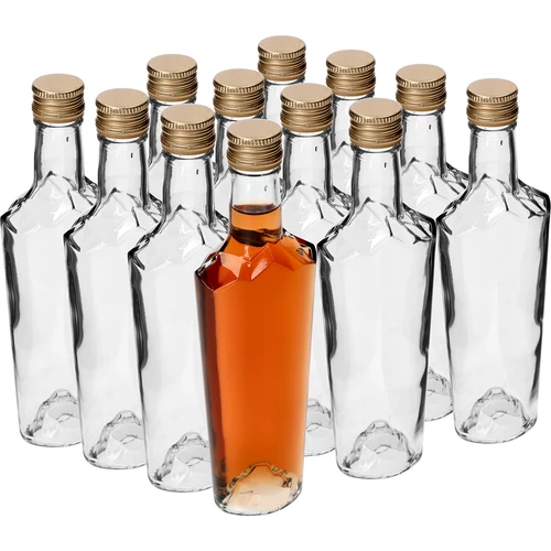 Everest bottle 250 ml with a cap, 12 pcs. - 2 ['bottle for liqueur', ' bottles for liqueur', ' bottle for alcohol', ' decorative bottles for alcohol', ' glass bottle for alcohol', ' bottles for moonshine for a wedding', ' bottle for liqueur', ' decorative bottles', ' bottle for vodka', ' bottle for vodka']