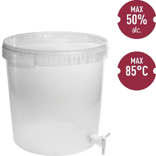 Fermentation container with a tap and a lid, 30 L - 2 ['fermentation container', ' fermentation bucket', ' small fermentation bucket', ' fermentation container', ' fermentation container for wine', ' fermentation bucket with a tap', ' fermentation container with a tap', ' fermentation containers for wine', ' biowin fermentation bucket', ' browin fermentation bucket']