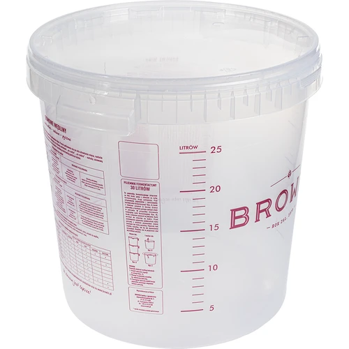 Fermentation container with an overprint and a lid, 30 L - 2 ['fermentation container', ' fermentation bucket', ' fermentation bucket', ' fermentation containers', ' fermentation container for wine', ' fermentation containers for wine', ' biowin fermentation bucket', ' browin fermentation bucket']