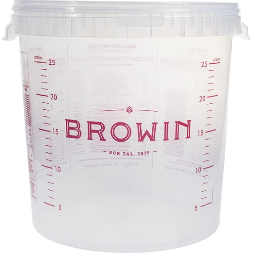 Fermentation container with an overprint and a lid, 30 L  - 1 ['fermentation container', ' fermentation bucket', ' fermentation bucket', ' fermentation containers', ' fermentation container for wine', ' fermentation containers for wine', ' biowin fermentation bucket', ' browin fermentation bucket']