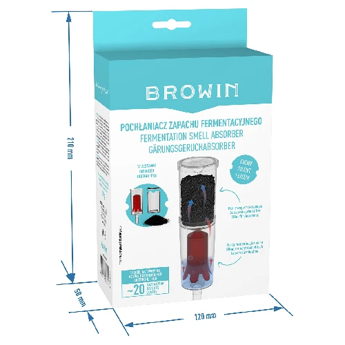 Fermentation smell absorber + silent airlock - 7 ['smell absorber', ' airlock', ' fermentation', ' odour removal', ' fresh air', ' fermentation accessories', ' carbon filter', ' activated coconut carbon']