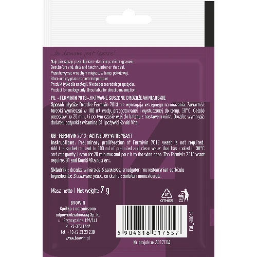 Fermivin dry wine yeast 7g - 2 ['fermivin yeast', ' active dried wine yeast', ' wine yeast', ' yeast for wine', ' dried wine yeast', ' dried yeast', ' dried yeast for wine', ' white wine yeast', ' rose wine yeast', ' red wine yeast ']