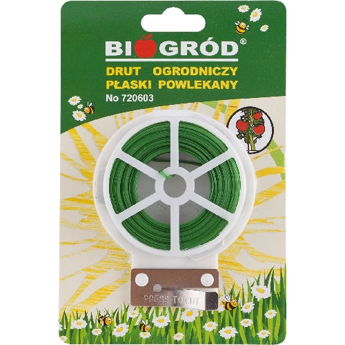 Flat gardening wire, PVC coated, 30m x 2mm - 3 ['flat garden wire', ' garden wire', ' flat wire', ' wire flat', ' garden']