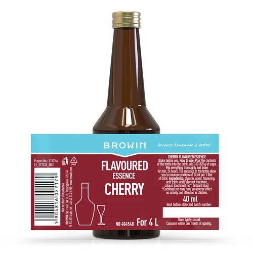 Flavouring essence - Cherry infusion liqueur 40 ml - 5 ['alcohol flavouring', ' alcohol flavouring', ' liqueur flavouring', ' home alcohol flavouring', ' cherry spirit flavouring', ' cherry flavouring', ' cherry essence', ' cherry liqueur', ' cherry flavouring', ' moonshine essences']