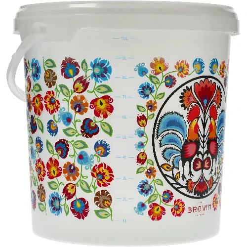 Food bucket "GWIOZDA" 10 L with lid - 3 ['garden bucket', ' bucket with lid', ' bucket for the garden', ' bucket with lid', ' lockable bucket', ' lockable bucket', ' printed bucket', ' for mushrooms']