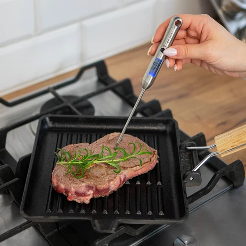 Food thermometer (-40°C to +300°C), made of steel - 6 ['kitchen thermometer', ' cooking thermometer', ' food thermometer', ' cooking thermometers', ' thermometer made of steel', ' steel thermometer', ' spike thermometer', ' thermometer with spike', ' thermometer with display', ' thermometer for cooking', ' baking and frying']