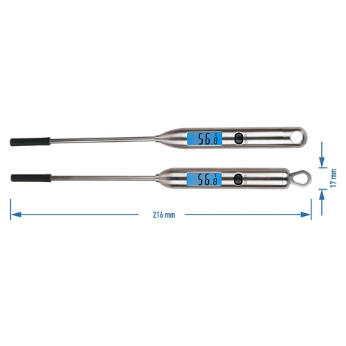 Food thermometer (-40°C to +300°C), made of steel - 2 ['kitchen thermometer', ' cooking thermometer', ' food thermometer', ' cooking thermometers', ' thermometer made of steel', ' steel thermometer', ' spike thermometer', ' thermometer with spike', ' thermometer with display', ' thermometer for cooking', ' baking and frying']