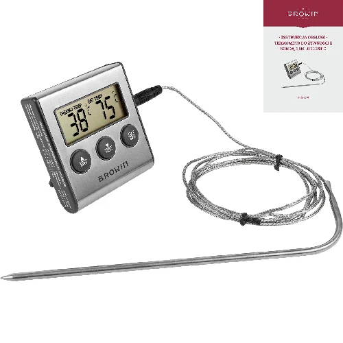 12 * 7 * 7 Pizza Oven Probe Thermometer Crown Verity zcv-2005 1000 Degree  Thermometer Assembly Bagima TSBX51 01000℉ Household Stainless Steel Oven