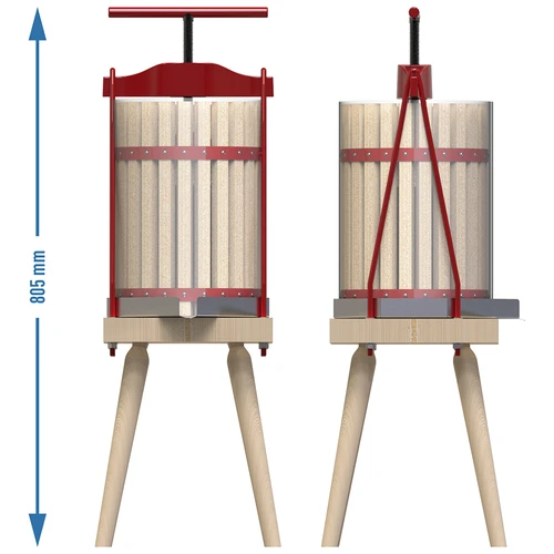 Fruit frame press - with wooden basket, for 10 L - 6 ['frame fruit press', ' frame press', ' fruit press', ' press for fruit pressing', ' press for extracting juice', ' juice extracting press', ' fruit juice press', ' best fruit press', ' recommended fruit press', ' practical fruit press', ' home winemaking', ' extracted juice', ' accessories for processing', ' for extracting juice', ' manual fruit press', ' for pressing fruit for juice', ' wine press', ' press with wooden basket', ' wooden fruit press']