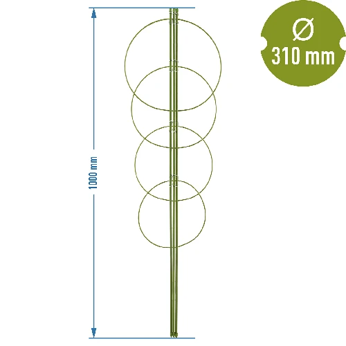 Garden plant support rings , 4 rings 1m - 2 ['plant ring supports', ' ring support for plants', ' plant support', ' plant supports', ' support for creepers', ' plant supports castorama', ' garden plant supports', ' potted plant supports']