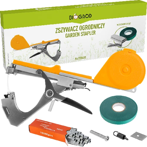 Garden stapler  – automatic - 9 ['orchard stapler', ' tape tool for nurseries', ' stapler for nurseries', ' plant stapler', ' gardening tape tool', ' for stapling plants', ' for tying plants']