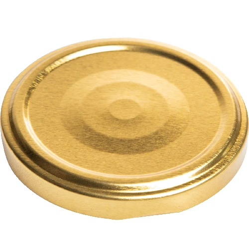 Golden lid Ø66 - 10 pcs - 2 ['closure', ' closures', ' lids', ' lid', ' jar lid', ' jar lids', ' lid for a jar', ' non-standard jar lids', ' click-type jar lids', ' lids', ' jar lids Ø82', ' jar lids Ø66', ' 4-teeth jar lids', ' twist-off lids', ' TO lids']