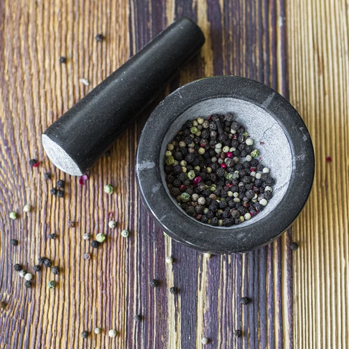 Granite mortar with pestle, 10cm - 11 ['Granite mortar', ' mortar with piston', ' stone mortar', ' mortar of stone', ' kitchen mortar', ' mortar for herbs']