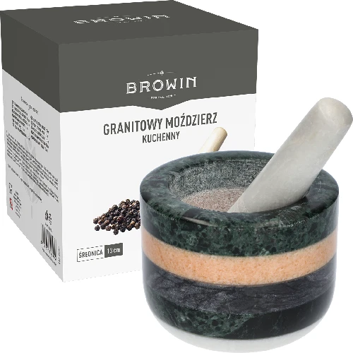 Granite mortar with pestle, decorative - 7 ['ornamental mortar', ' granite mortar', ' mortar with piston', ' stone mortar', ' mortar of stone', ' kitchen mortar', ' mortar for herbs']