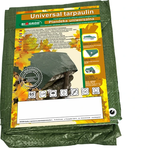 Green tarpaulin 4x5 m , 65g/m2 - 4 