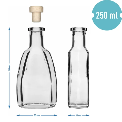 HAIN bottle 250 ml, with cork - 5 ['bottle for liqueur', ' bottles for liqueur', ' bottle for alcohol', ' decorative bottles for alcohol', ' glass bottle for alcohol', ' bottles for moonshine for a wedding', ' bottle for liqueur', ' decorative bottles', ' bottle for vodka', ' bottle for vodka']