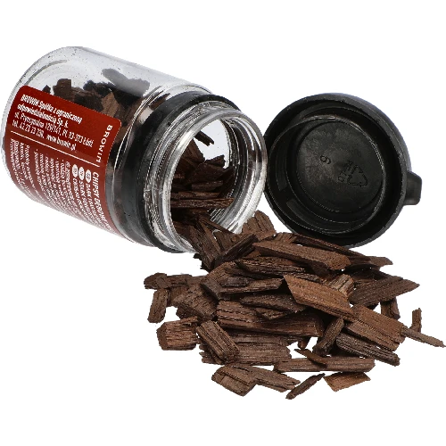 Heavily toasted oak wood chips, 20 g - 4 ['dark toasted oak shavings', ' oak shavings', ' oak flakes', ' wine flakes', ' wine oak flakes', ' wine aging', ' wine flavouring', ' for alcohol', ' additives for alcohol', ' flavour additives']