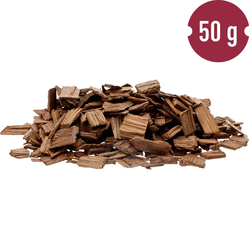 Heavily toasted oak wood flakes, cinnamon aroma, 50 g - 4 ['oak wood chips', ' strongly toasted oak wood chips', ' oak flakes', ' cinnamon oak flakes for liquor', ' liquor additives', ' flavouring additives']