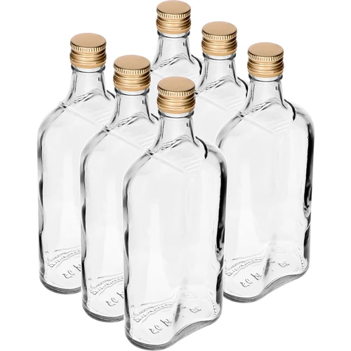 Hip flask 500 mL with a screw cap, 6 pcs. - 9 ['500 ml bottle', ' flask', ' tincture bottle', ' alcohol bottle', ' half liter bottle', ' bottle set']