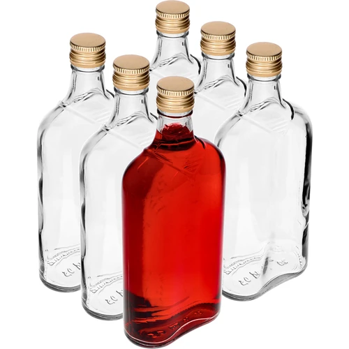 Hip flask 500 mL with a screw cap, 6 pcs. - 8 ['500 ml bottle', ' flask', ' tincture bottle', ' alcohol bottle', ' half liter bottle', ' bottle set']