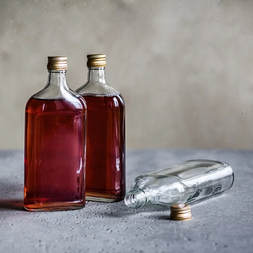 Hip flask 500 mL with a screw cap, 6 pcs. - 12 ['500 ml bottle', ' flask', ' tincture bottle', ' alcohol bottle', ' half liter bottle', ' bottle set']