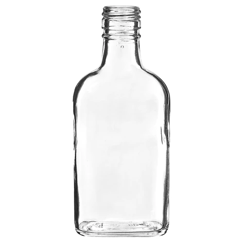 Hip flask bottle for infusion liqueurs, 200 ml - 10 pcs - 2 ['hip glass bottle', ' glass bottle', ' bottle for homemade infusion liqueurs', ' glass bottles', ' 200 mL bottles', ' 10 pieces', ' bottle with screw cap', ' small bottles', ' small glass bottles']