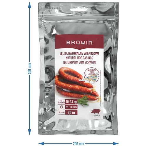 Hog casings tubed 28/30, 20 m - 4 ['for homemade sausage', ' casings for white sausage', ' do it yourself', ' homemade sausage', ' casings', ' homemade products', ' natural casings in sections', ' making sausage', ' how to make sausage', " let's make sausage", ' casings tubed.']