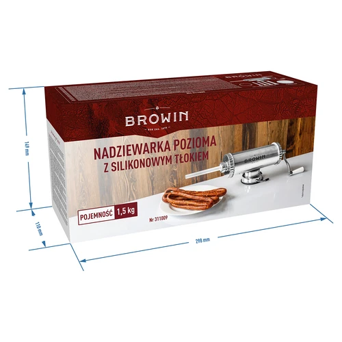 Horizontal stuffer 1.5 kg with a silicon piston - 11 ['sausage stuffer', ' sausage machine', ' sausage maker', ' sausage fillers', ' sausage stuffer machine', ' sausage maker machine', ' sausage making machine', ' sausage making kit']