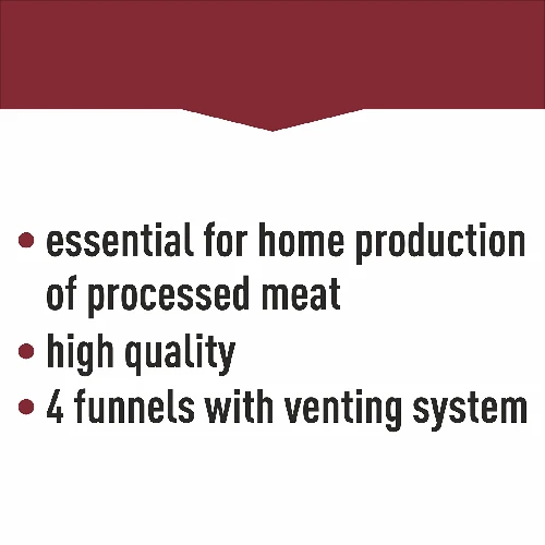 Horizontal stuffer 2,5 kg with a silicon piston - 20 ['sausage stuffer', ' stuffer for sausages', ' sausage stuffer', ' horizontal stuffer', ' sausage filler', ' meat filler', ' home stuffer', ' catering stuffer', ' butcher equipment']