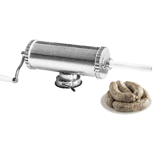 Horizontal stuffer 2,5 kg with a silicon piston - 5 ['sausage stuffer', ' stuffer for sausages', ' sausage stuffer', ' horizontal stuffer', ' sausage filler', ' meat filler', ' home stuffer', ' catering stuffer', ' butcher equipment']