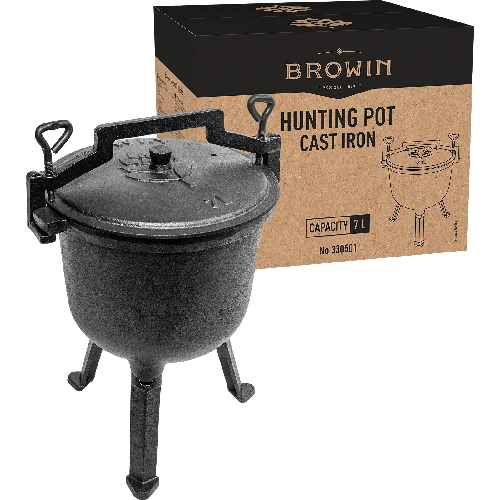 Hunting pot - 7 L cast iron - 6 ['cast iron cauldron', ' fireplace cauldron', ' Hungarian cauldron', ' hunting pot', ' gift']